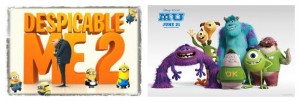 Monster university and Dispicable Me 2